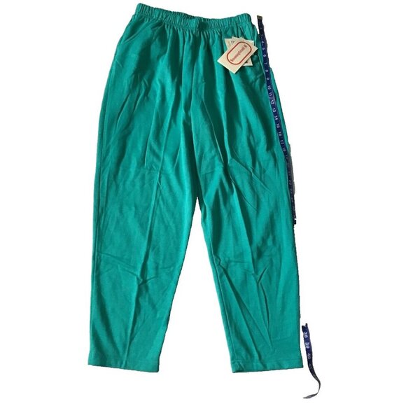 Young Stuff II Womens Teal Elastic Waist Pants Size M 100% Cotton Made In USA - Picture 3 of 12